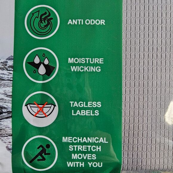 St.John's Bay Cool Performance Crew Gray Men's Size Large - Picture 3 of 6